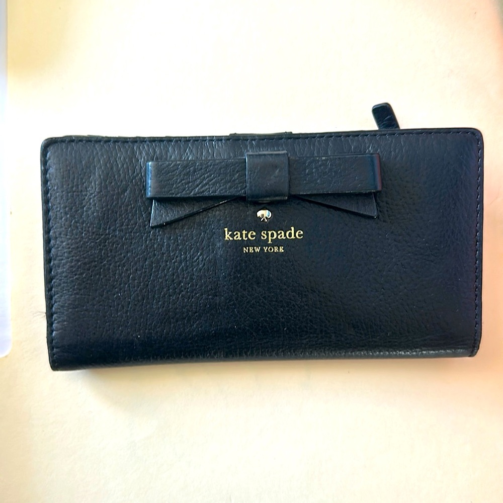 Black Kate Spade Double Fold Wallet